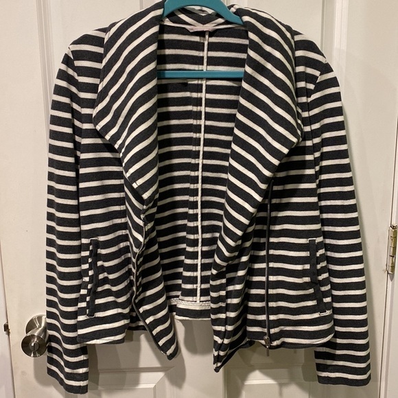 Gap Striped Moto Style Zip Blazer Jacket EUC - Picture 10 of 12